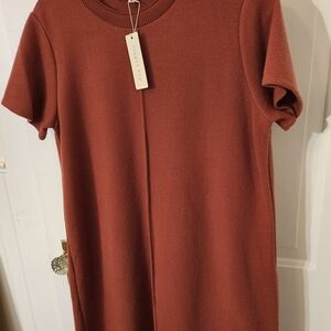 Copper Key Rust Mini Dress